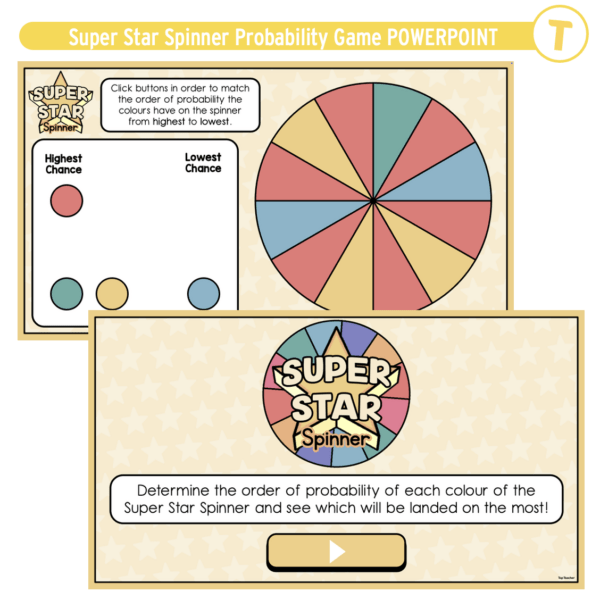 Super Star Spinner Probability Game POWERPOINT - Image 2